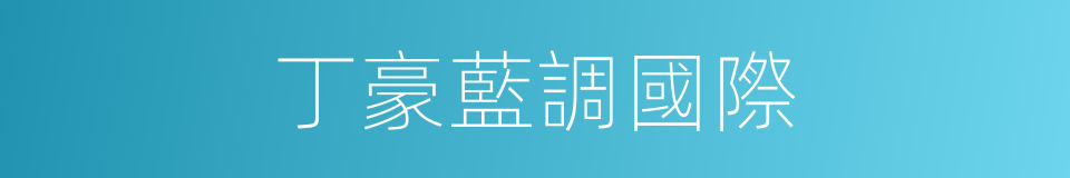 丁豪藍調國際的同義詞