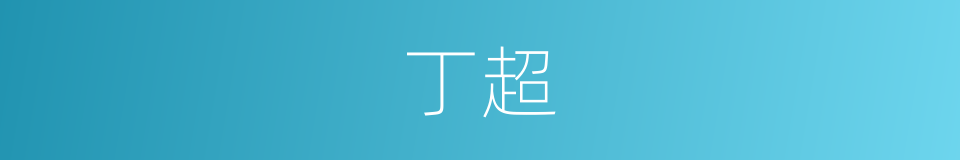 丁超的同义词