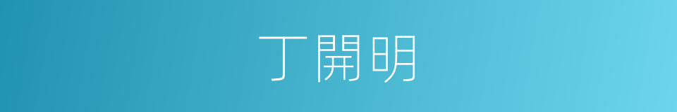丁開明的同義詞