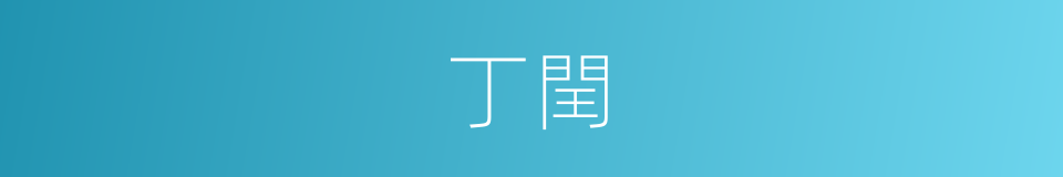 丁閏的同義詞