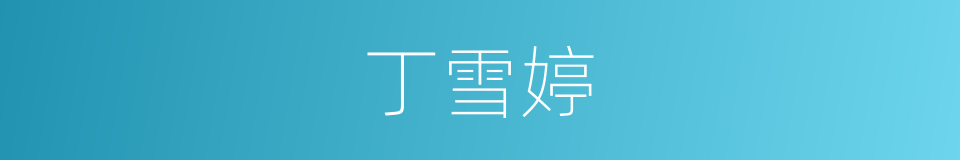 丁雪婷的同义词