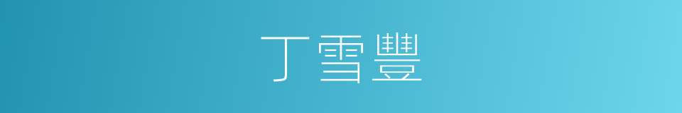 丁雪豐的同義詞