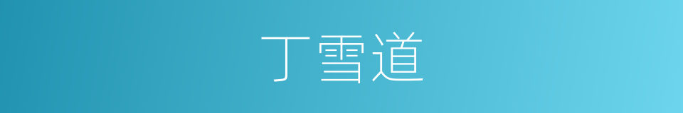 丁雪道的同义词