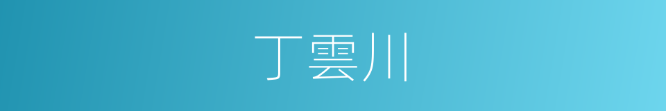 丁雲川的同義詞