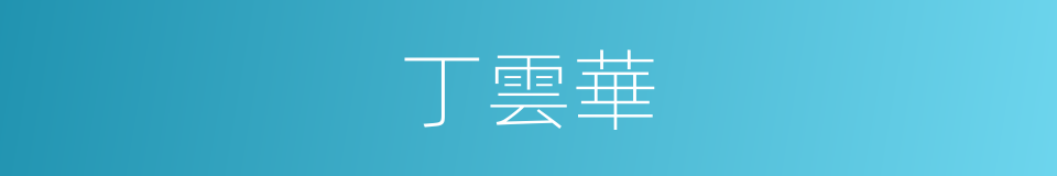 丁雲華的同義詞