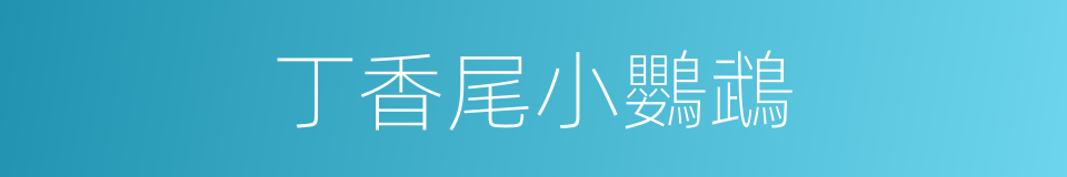 丁香尾小鸚鵡的同義詞
