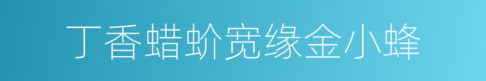 丁香蜡蚧宽缘金小蜂的同义词