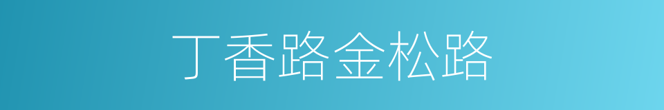 丁香路金松路的同义词