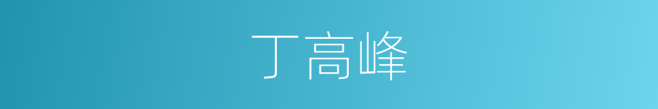 丁高峰的同义词