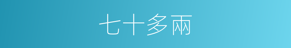 七十多兩的同義詞