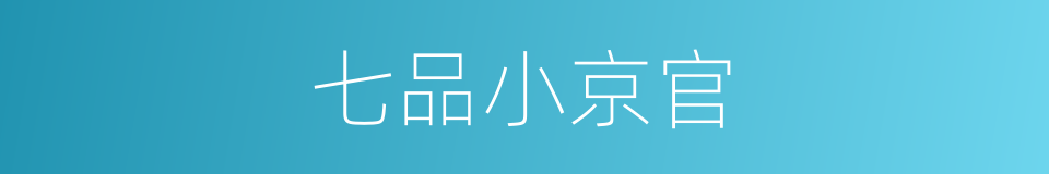 七品小京官的同义词