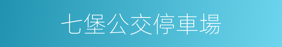 七堡公交停車場的同義詞