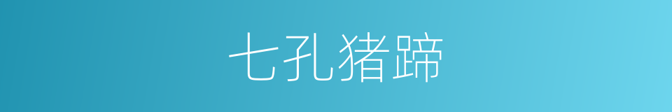 七孔猪蹄的同义词