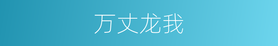 万丈龙我的同义词