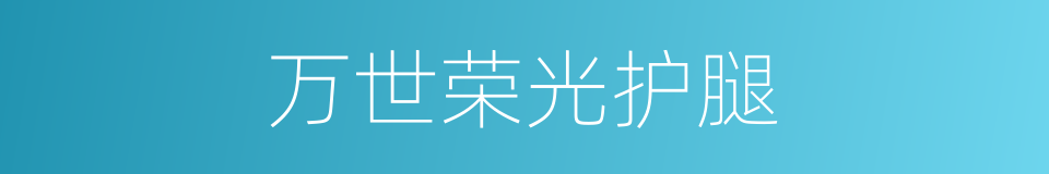 万世荣光护腿的同义词