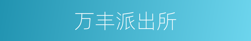 万丰派出所的同义词