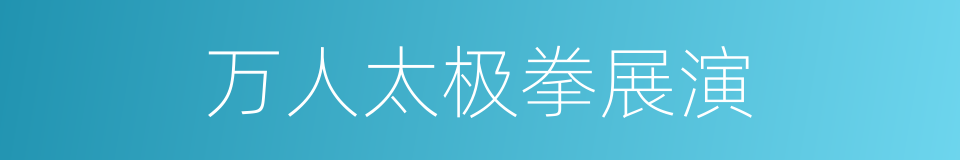 万人太极拳展演的同义词