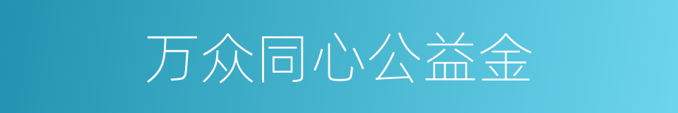 万众同心公益金的同义词