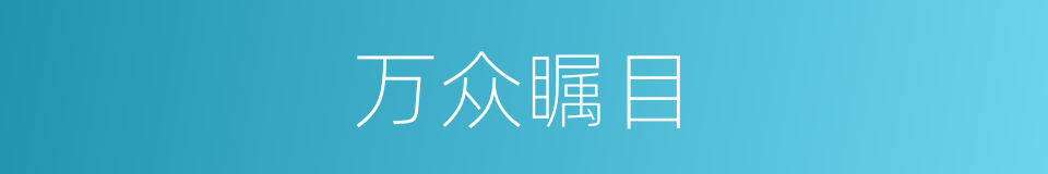 万众瞩目的意思