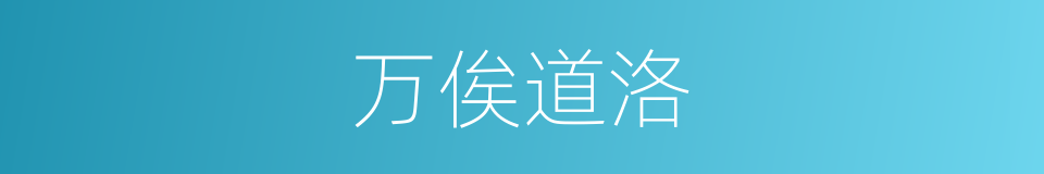 万俟道洛的同义词