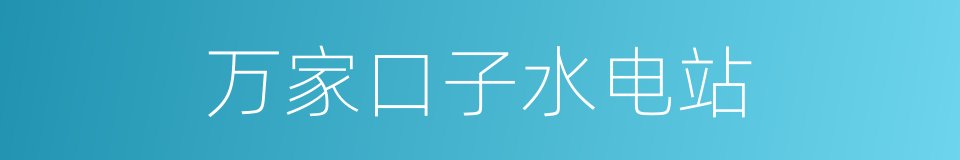 万家口子水电站的同义词