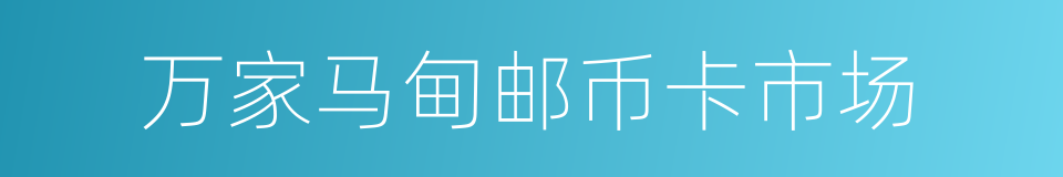 万家马甸邮币卡市场的同义词