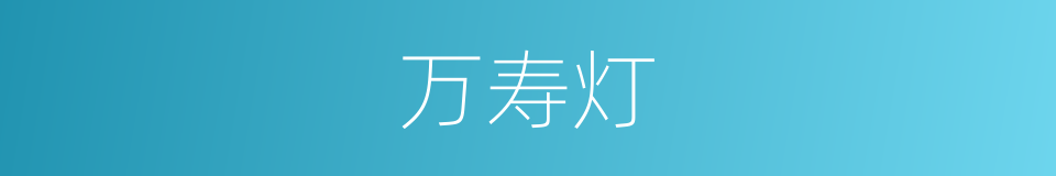 万寿灯的意思