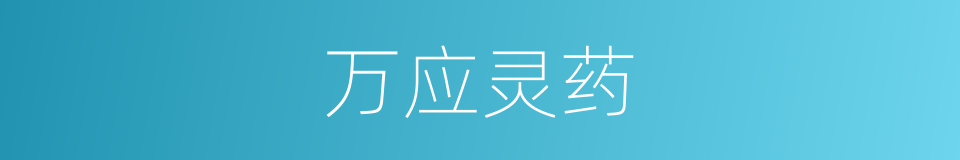 万应灵药的同义词