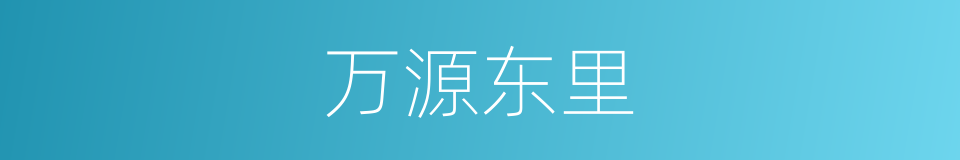 万源东里的同义词