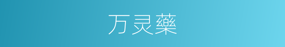 万灵藥的同義詞