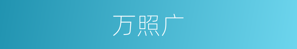 万照广的同义词