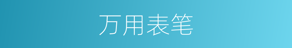 万用表笔的同义词