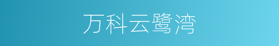 万科云鹭湾的同义词