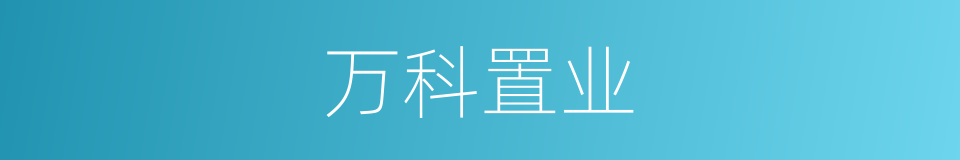 万科置业的同义词
