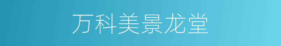 万科美景龙堂的同义词