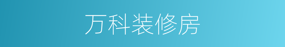 万科装修房的同义词