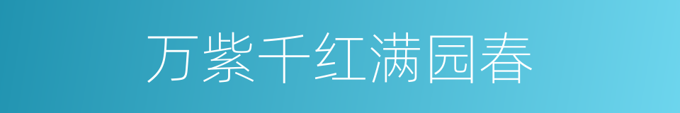 万紫千红满园春的同义词