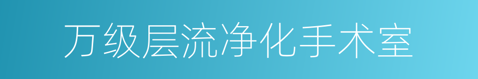 万级层流净化手术室的同义词