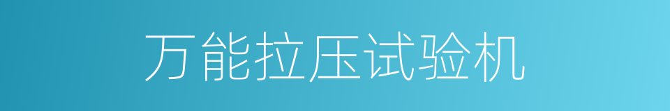 万能拉压试验机的同义词