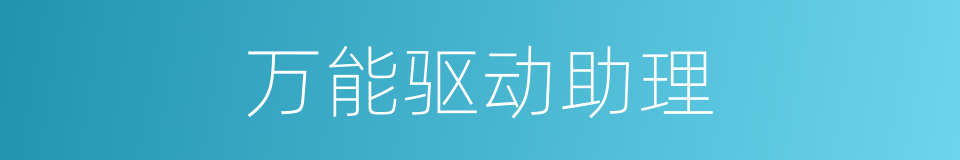 万能驱动助理的同义词