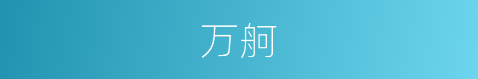 万舸的同义词