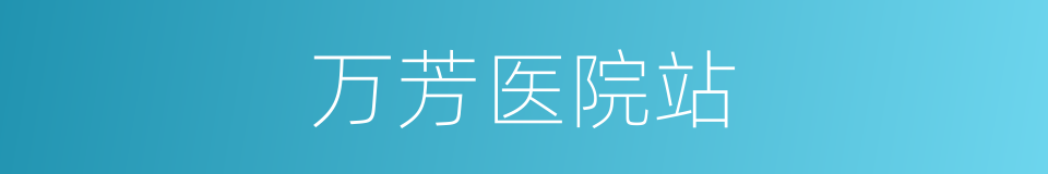 万芳医院站的同义词