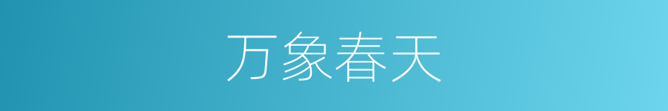 万象春天的同义词