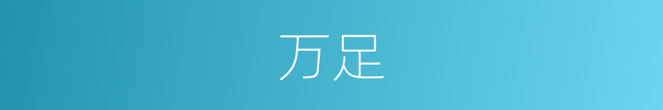 万足的同义词