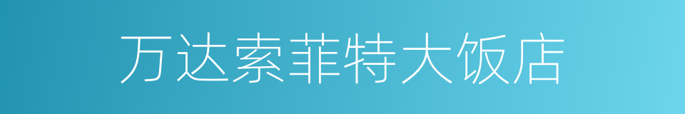 万达索菲特大饭店的同义词