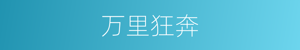 万里狂奔的同义词