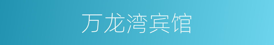 万龙湾宾馆的同义词