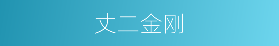 丈二金刚的意思