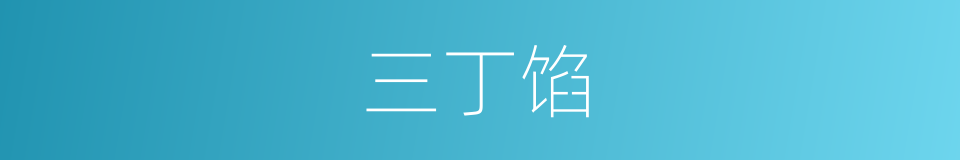 三丁馅的同义词