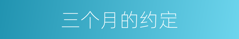 三个月的约定的同义词